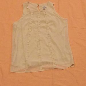 Off white with tiny apricot dots top